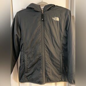 The North Face Girls Black Reversible Fleece Performance Jacket